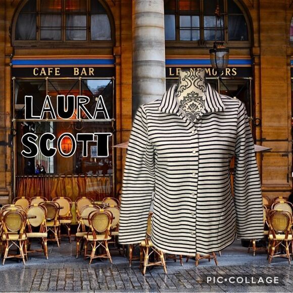 $5 add on item, snap button-up striped cardigan sweater - Picture 6 of 11